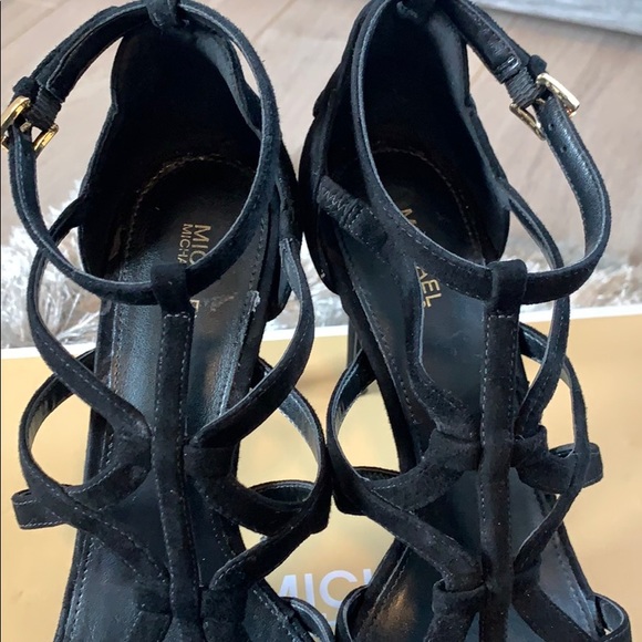 Black MICHAEL Michael Kors Sandra platform suede - Picture 5 of 6